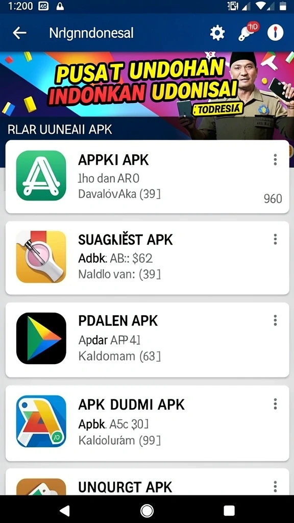 Alur unduhan aplikasi di dultogel